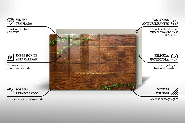 Zaščitna plošča za štedilnik Lesene deske in listi