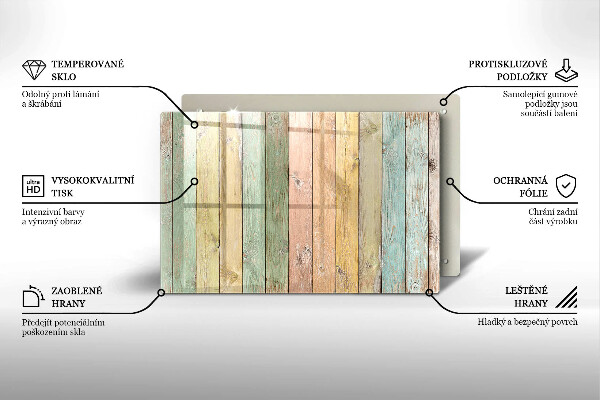 Zaščitna plošča za štedilnik Pisane vintage table