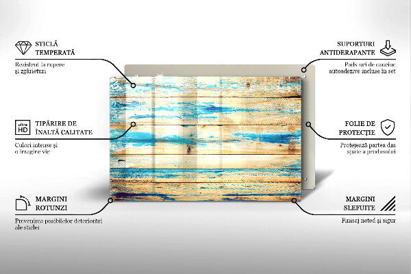 Zaščitna plošča za štedilnik Retro lesene plošče