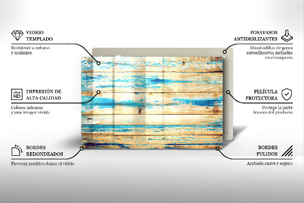 Zaščitna plošča za štedilnik Retro lesene plošče