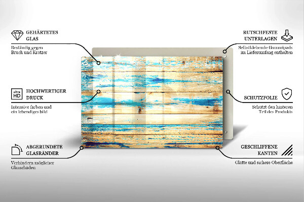 Zaščitna plošča za štedilnik Retro lesene plošče