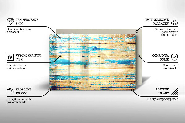 Zaščitna plošča za štedilnik Retro lesene plošče