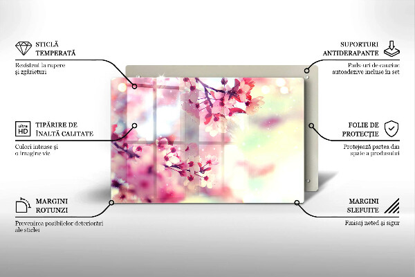 Zaščitna plošča za štedilnik Narava jablanovih cvetov