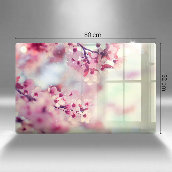 Zaščitna plošča za štedilnik Narava jablanovih cvetov