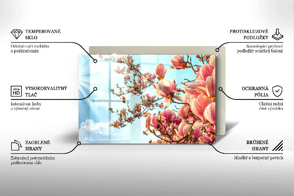 Zaščitna plošča za štedilnik Drevo rožnatih cvetov