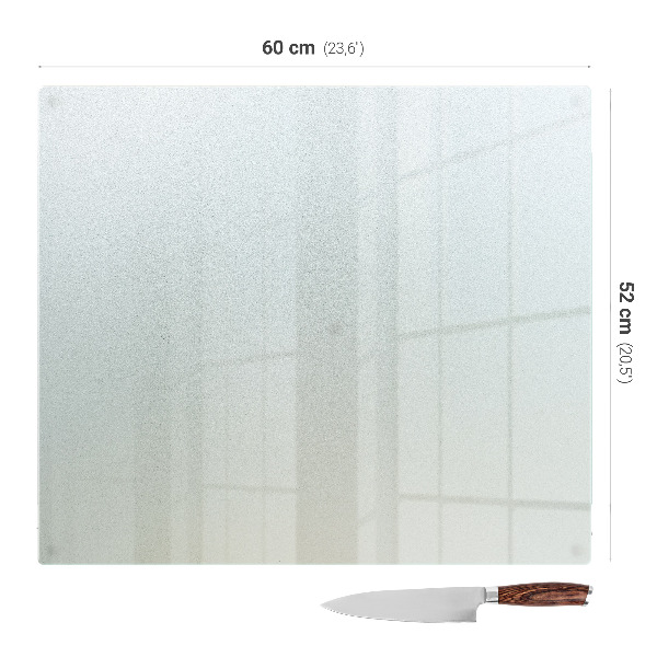 Steklena zaščita za kuhinjo s silikonskimi nogicami 60x52 cm