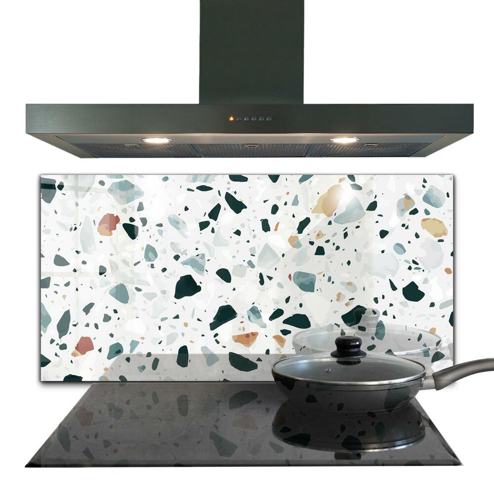 Stenska plošča za kuhinjo Gray quartz terrazzo tekstura