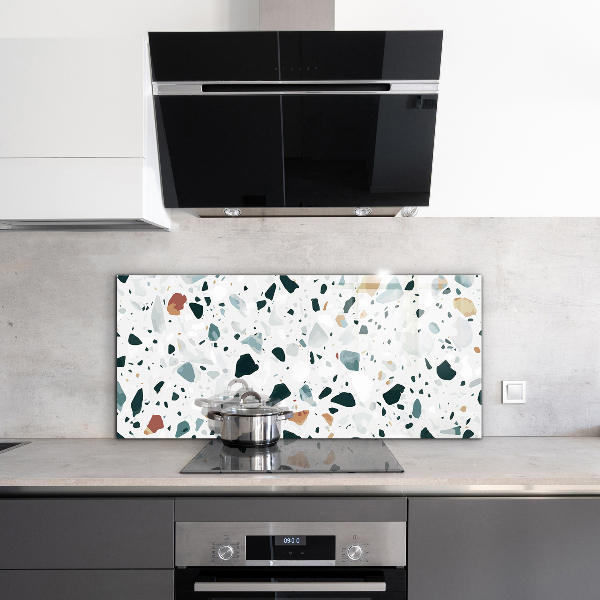 Stenska plošča za kuhinjo Gray quartz terrazzo tekstura