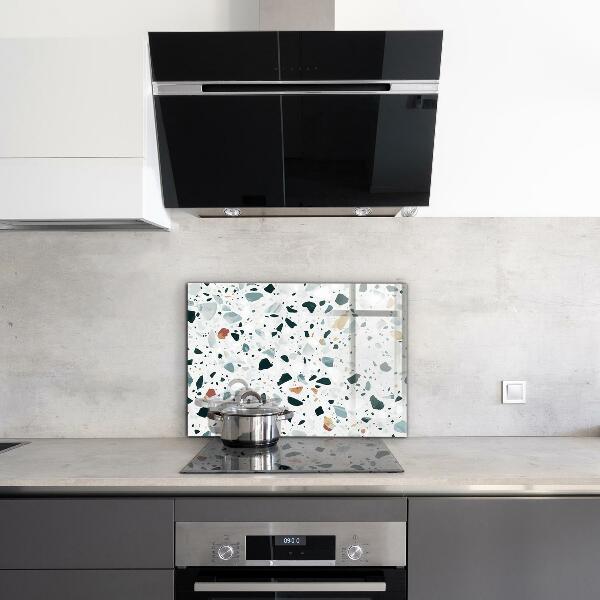Stenska plošča za kuhinjo Gray quartz terrazzo tekstura