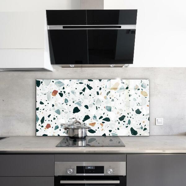 Stenska plošča za kuhinjo Gray quartz terrazzo tekstura