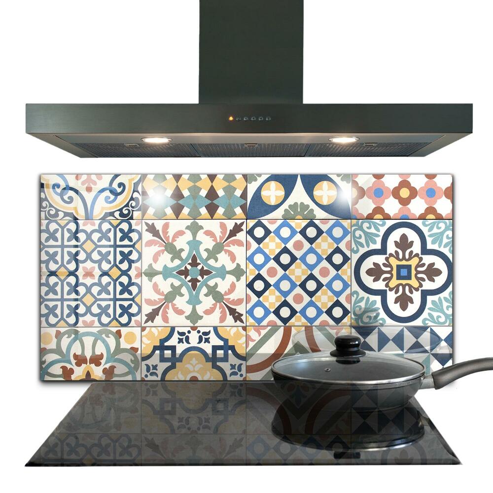 Stenska plošča za kuhinjo Portugalski mozaični okraski