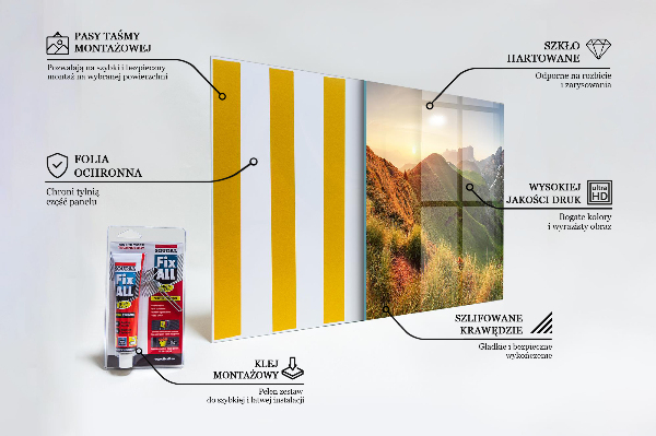 Stenska plošča za kuhinjo Sončni vzhod mountain glade