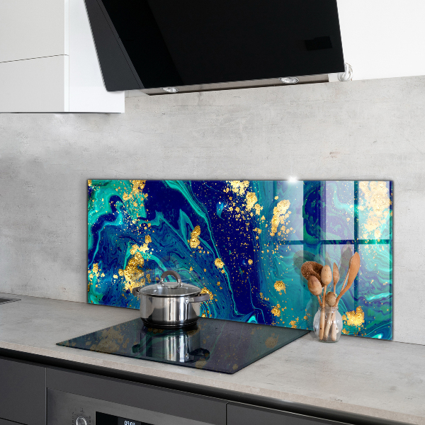 Stenska plošča za kuhinjo Moderna umetniška abstrakcija
