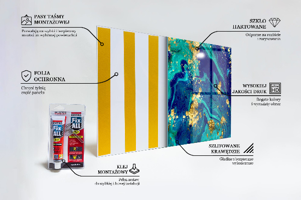 Stenska plošča za kuhinjo Moderna umetniška abstrakcija