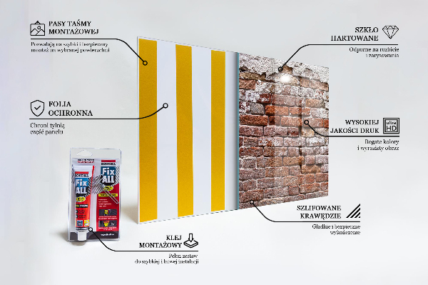 Stenska plošča za kuhinjo Kamnito opečni zid