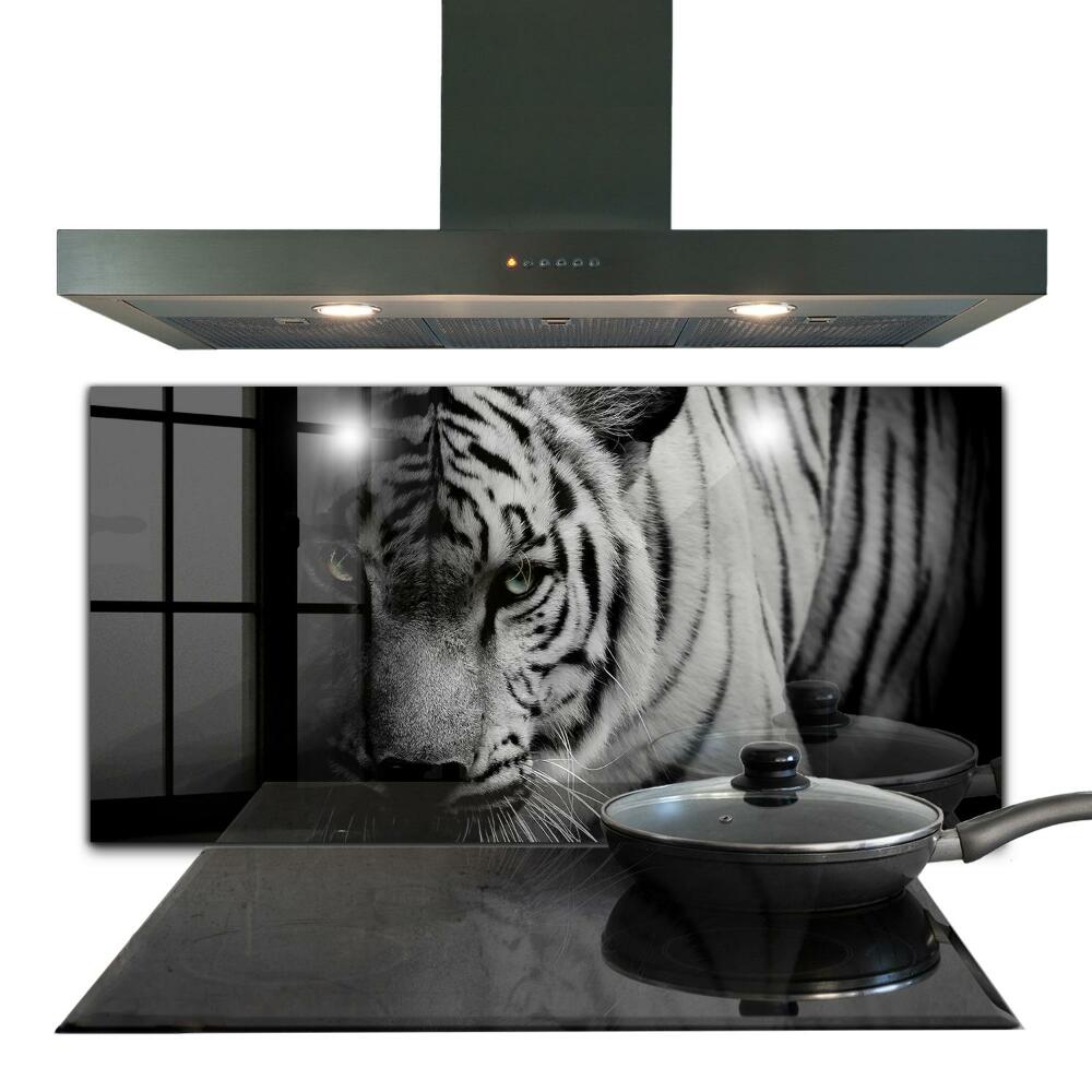 Stenska plošča za kuhinjo Beli sibirski tiger