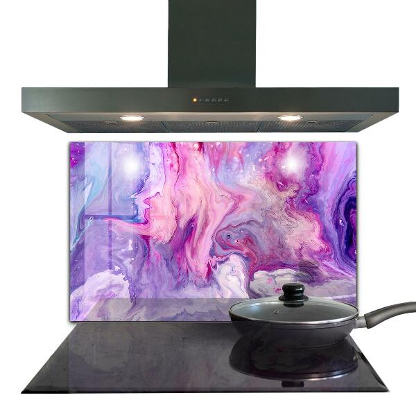 Stenska plošča za kuhinjo Rožnata abstrakcija