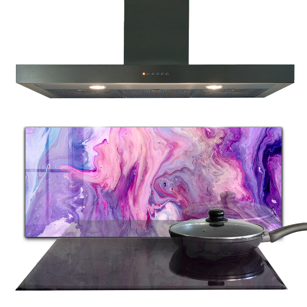 Stenska plošča za kuhinjo Rožnata abstrakcija