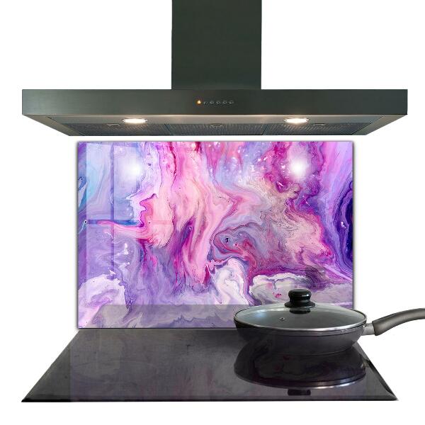 Stenska plošča za kuhinjo Rožnata abstrakcija