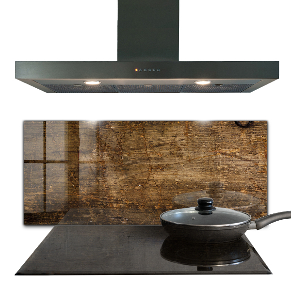 Stenska plošča za kuhinjo Temni hrastov les