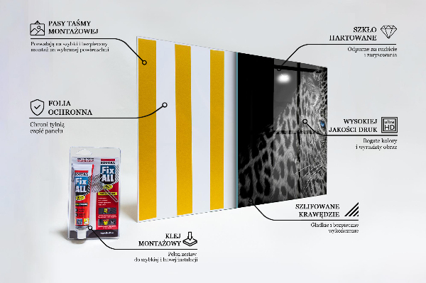 Stenska plošča za kuhinjo Divja mačka dark panther