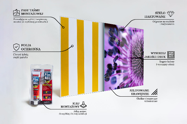 Zidna obloga za kuhinju Vijolična roža