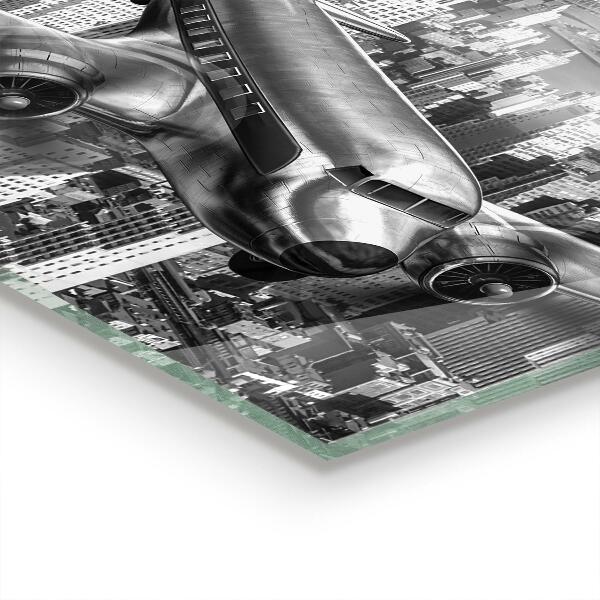 Stenska plošča za kuhinjo Letalo nad new yorkom