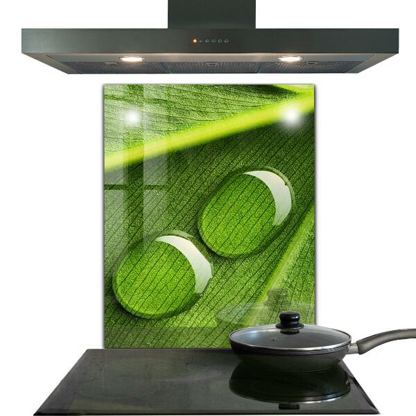 Zidna obloga za kuhinju Kaplja rose na listu