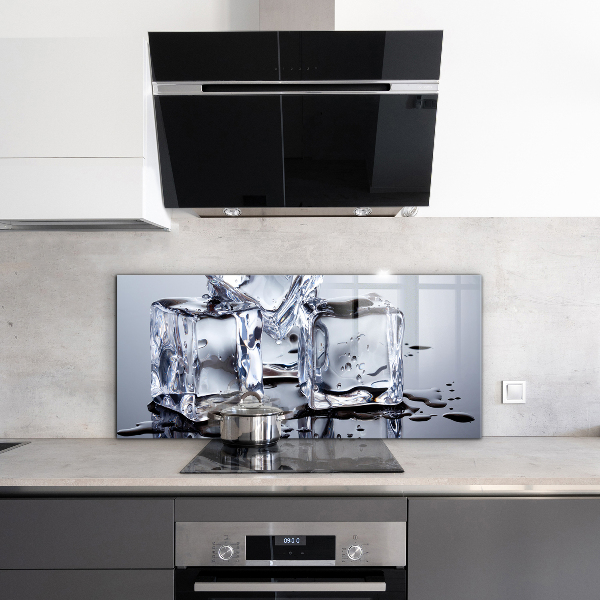 Stenska plošča za kuhinjo Osvežitev v ledenih kockah