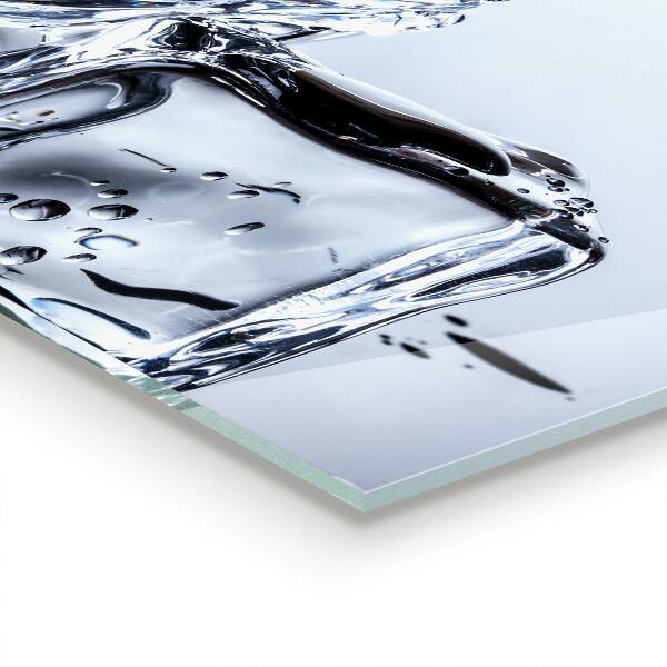 Stenska plošča za kuhinjo Osvežitev v ledenih kockah