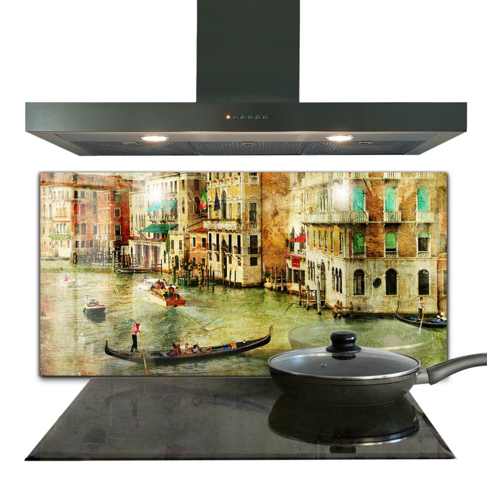 Stenska plošča za kuhinjo Italija benetke vintage slika