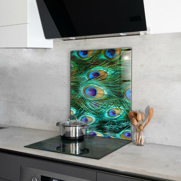 Stenska plošča za kuhinjo Pavje perje čudovita narava