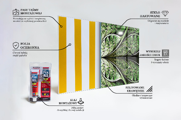 Zidna obloga za kuhinju Abstraktni zeleni list
