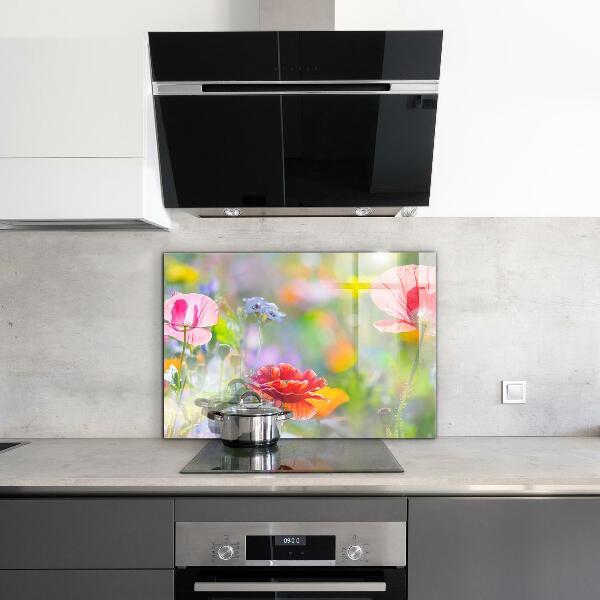 Zidna obloga za kuhinju Poletni travnik makov