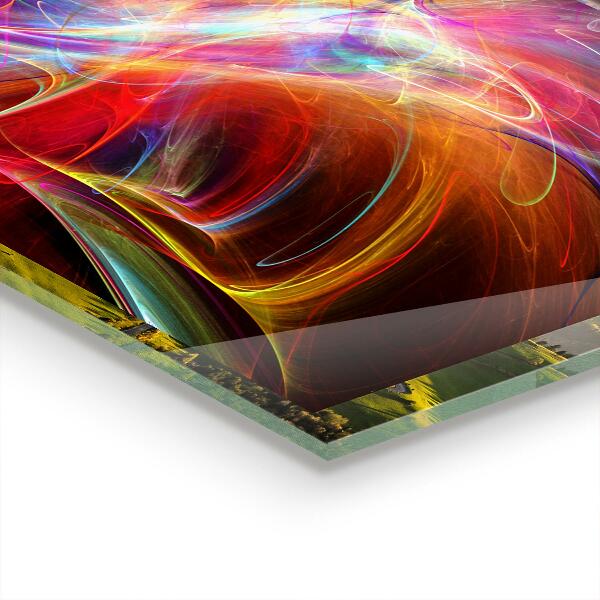Stenska plošča za kuhinjo Abstraktna vibrirajoča energija