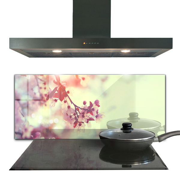 Zidna obloga za kuhinju Cvetoče rožnato drevo