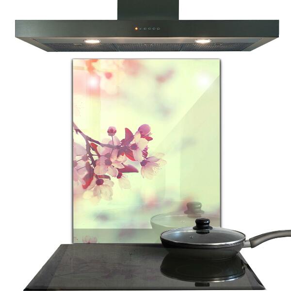 Zidna obloga za kuhinju Cvetoče rožnato drevo