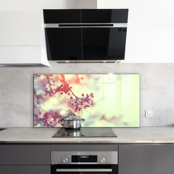 Zidna obloga za kuhinju Cvetoče rožnato drevo