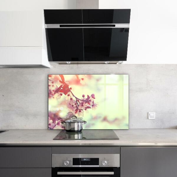 Zidna obloga za kuhinju Cvetoče rožnato drevo