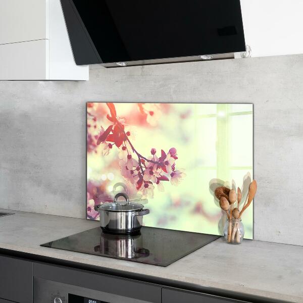 Zidna obloga za kuhinju Cvetoče rožnato drevo