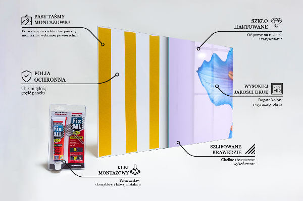 Zidna obloga za kuhinju Čudovita modra lilija