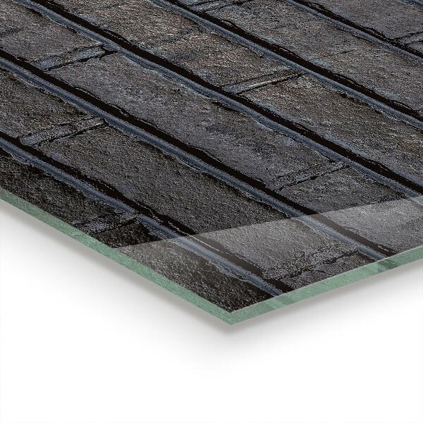 Stenska plošča za kuhinjo Črni opečni beton