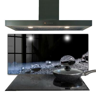 Stenska plošča za kuhinjo Kaplja rose zjutraj