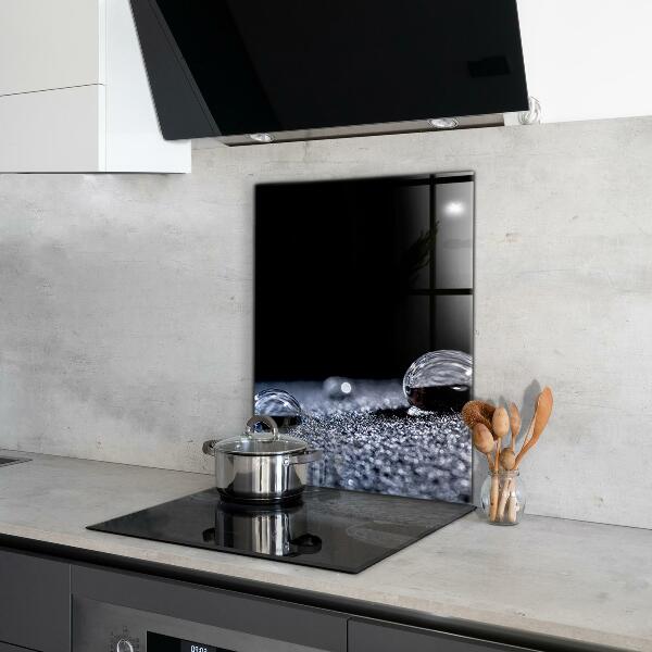 Stenska plošča za kuhinjo Kaplja rose zjutraj