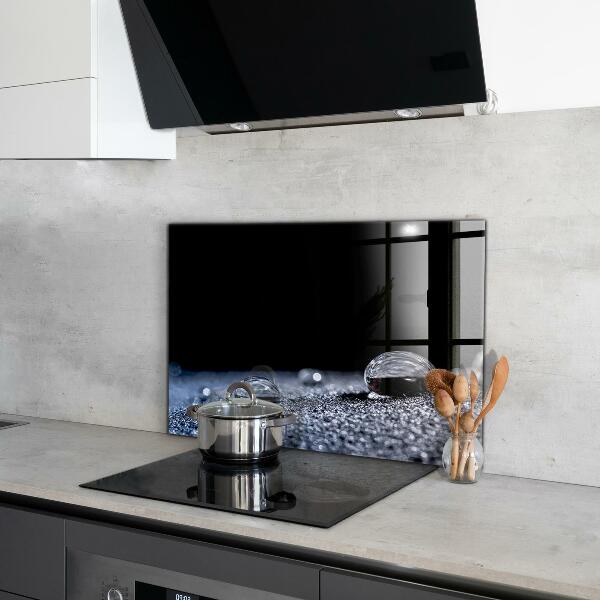 Stenska plošča za kuhinjo Kaplja rose zjutraj