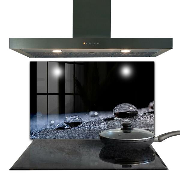 Stenska plošča za kuhinjo Kaplja rose zjutraj