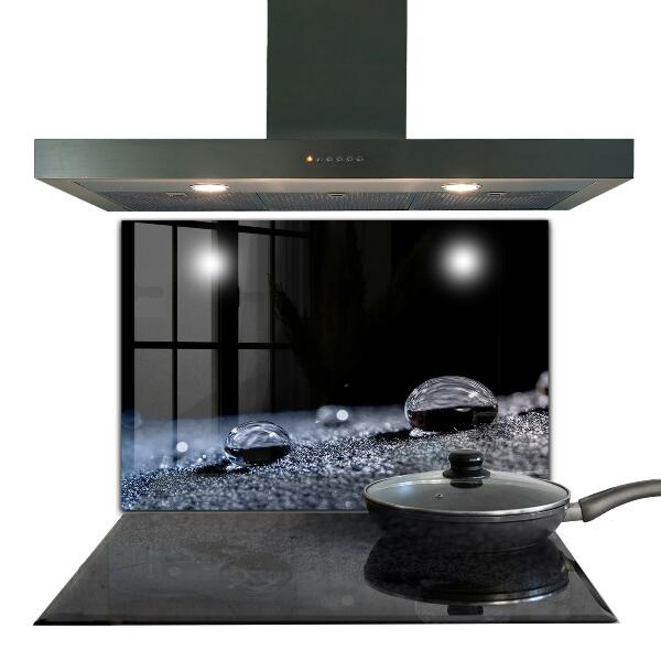 Stenska plošča za kuhinjo Kaplja rose zjutraj