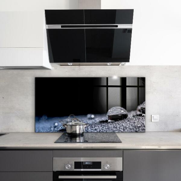 Stenska plošča za kuhinjo Kaplja rose zjutraj