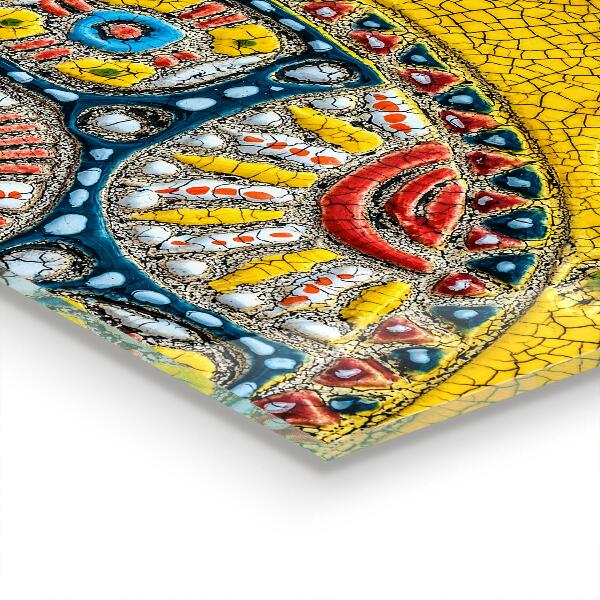 Stenska plošča za kuhinjo Keramični mozaik želva