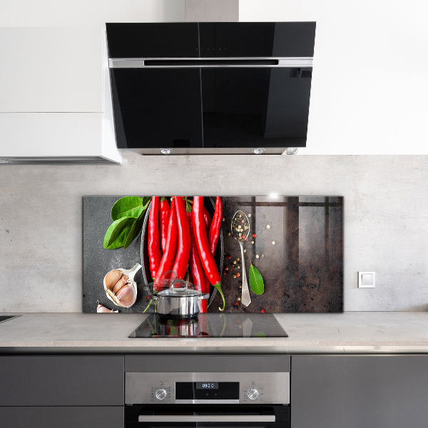 Stenska plošča za kuhinjo Kuhanje feferonov